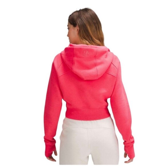 Lululemon Tops - Lululemon Scuba Full Zip Cropped Hoodie In Lip Gloss Pink Size S/XS excellent